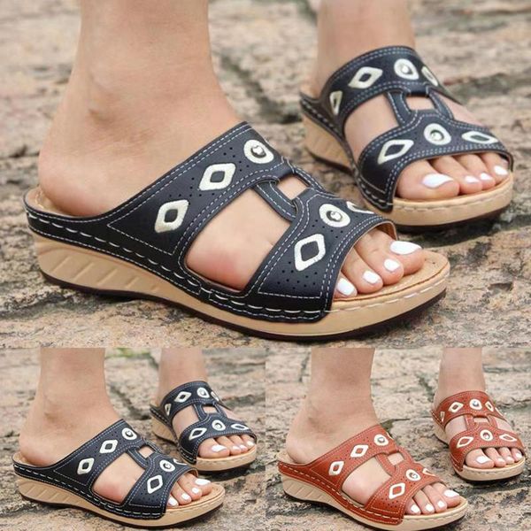 sandals wedges thick bottom waterproof slippers women summer hollow out slip-on shoes beach open toe breathable 2021, Black
sandals wedges thick bottom waterproof slippers women summer hollow out slip-on shoes beach open toe breathable 2021, Black
