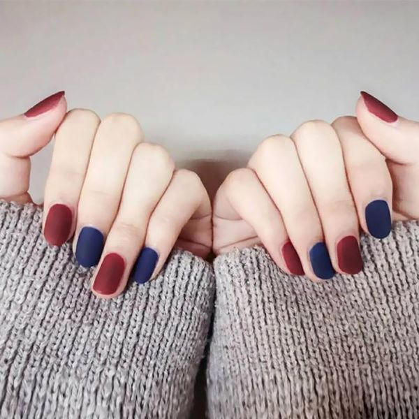 false nails 24pcs short matte wine red dark blue frosted and jumping nail removable patch dl, Red;gold
false nails 24pcs short matte wine red dark blue frosted and jumping nail removable patch dl, Red;gold