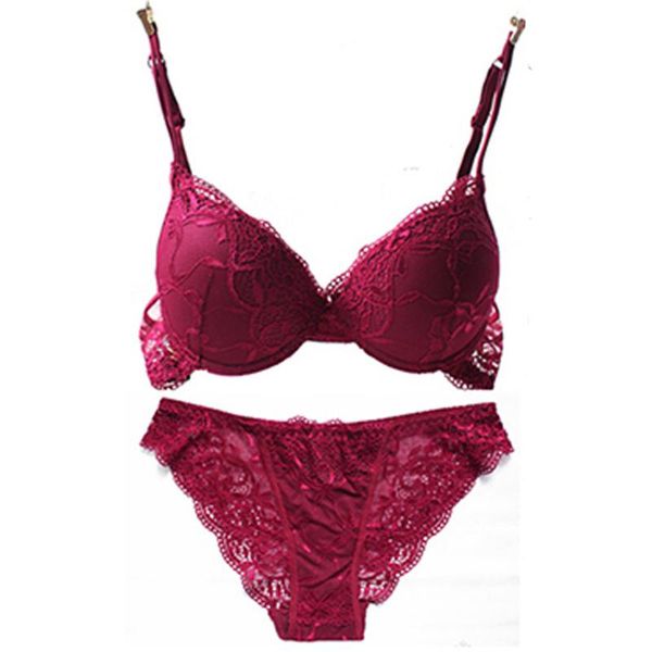 bras sets womens fine lace embroidery lingerie thivk padded extreme push up bra & panty gather show slim brassiere underwire, Red;black
bras sets womens fine lace embroidery lingerie thivk padded extreme push up bra & panty gather show slim brassiere underwire, Red;black