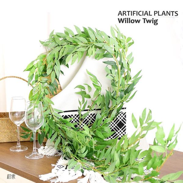 decorative flowers & wreaths 170cm artificial plants willow garland wreath rattan fake vines twigs hanging silk green leaves home wedding wa
decorative flowers & wreaths 170cm artificial plants willow garland wreath rattan fake vines twigs hanging silk green leaves home wedding wa