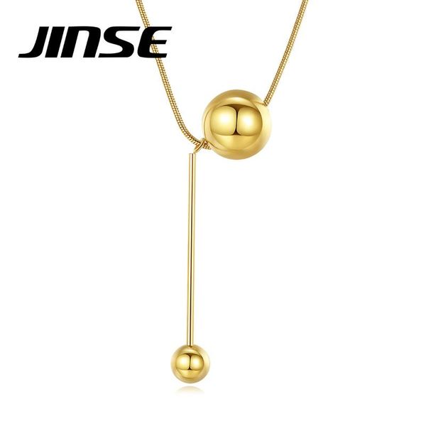 pendant necklaces jinse 316 stainless steel round gold metal bead necklace for women bohemia fashion jewelry double ball collier femm gift, Silver
pendant necklaces jinse 316 stainless steel round gold metal bead necklace for women bohemia fashion jewelry double ball collier femm gift, Silver