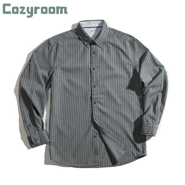 men's casual shirts autumn retro blue striped shirt for men long sleeve classic business oxford cotton line clothing camisas, White;black
men's casual shirts autumn retro blue striped shirt for men long sleeve classic business oxford cotton line clothing camisas, White;black