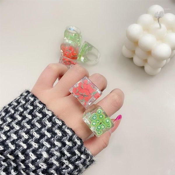 cluster rings trend exaggerated resin transparent fruit ring cute strawberry kiwi for children girls party gifts acrylic geometric1, Golden;silver
cluster rings trend exaggerated resin transparent fruit ring cute strawberry kiwi for children girls party gifts acrylic geometric1, Golden;silver