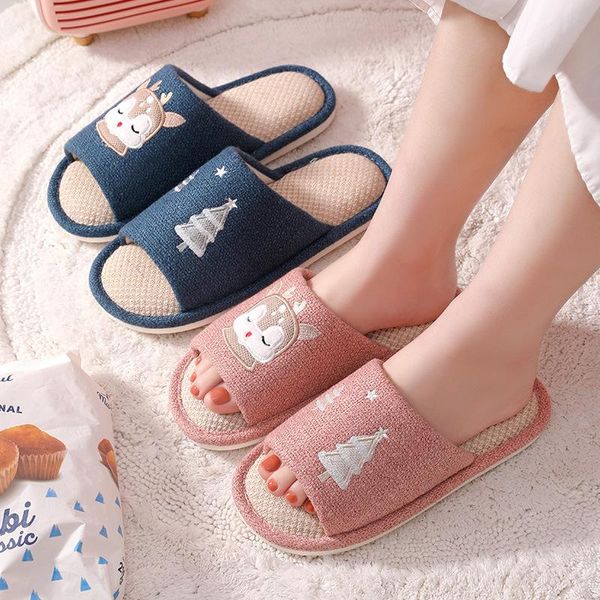 slippers women men spring autumn household home indoor floor skid four seasons general couple's linen cotton, Black
slippers women men spring autumn household home indoor floor skid four seasons general couple's linen cotton, Black