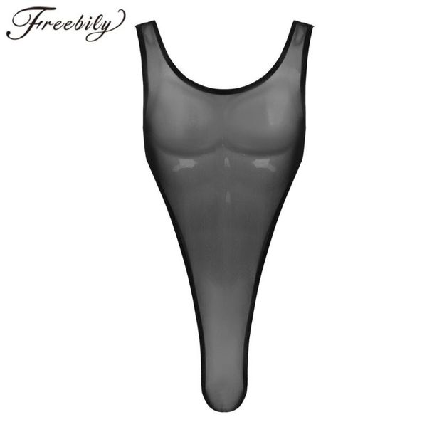 men see through sheer mesh one-piece lingerie deep u neck sleeveless high cut male tank wrestling singlet bodysuit jumpsuit
men see through sheer mesh one-piece lingerie deep u neck sleeveless high cut male tank wrestling singlet bodysuit jumpsuit