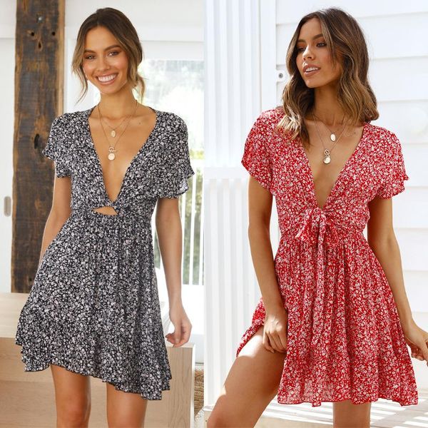 casual dresses womens dress floral short sleeve deep v-neck lace-up for party vacation dating red black great daily wear, Black;gray
casual dresses womens dress floral short sleeve deep v-neck lace-up for party vacation dating red black great daily wear, Black;gray