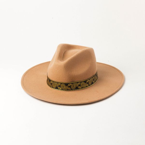 fashion big hat autumn and winter embroidery decorative pattern with wool jazz shopping travel modeling felt, Blue;gray
fashion big hat autumn and winter embroidery decorative pattern with wool jazz shopping travel modeling felt, Blue;gray