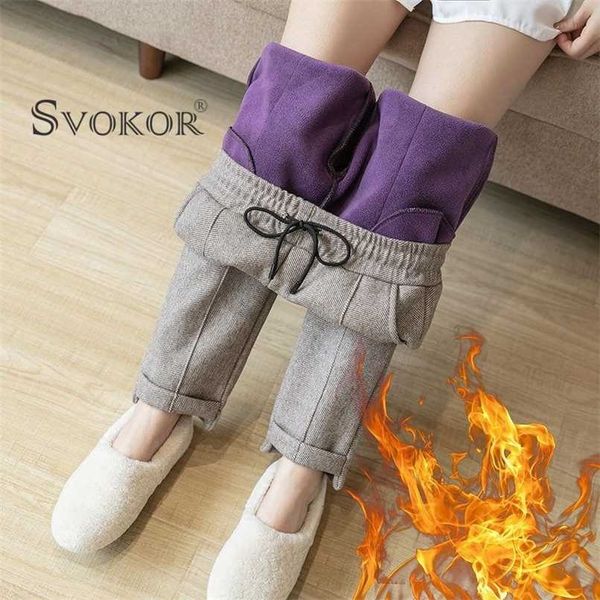 svokor winter warm harlan pants women plus velvet thickening korean casual trouse woolen houndstooth 211216, Black;white
svokor winter warm harlan pants women plus velvet thickening korean casual trouse woolen houndstooth 211216, Black;white