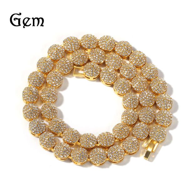 new diamond inlaid tapered gold plated hip hop necklace, Silver
new diamond inlaid tapered gold plated hip hop necklace, Silver