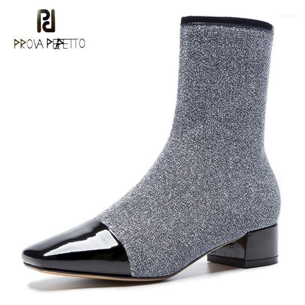boots prova perfetto sliver black sequined cloth ankle women patent leather patchwork square toe med heel stretch short boots11
boots prova perfetto sliver black sequined cloth ankle women patent leather patchwork square toe med heel stretch short boots11