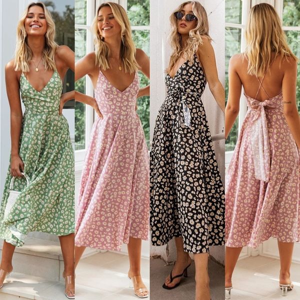 2021 new vintage casual sun female beach long fashion backless v-neck women summer boho floral party es sqfx, Black;gray
2021 new vintage casual sun female beach long fashion backless v-neck women summer boho floral party es sqfx, Black;gray