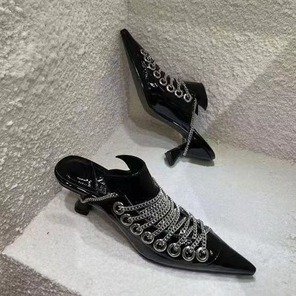 70% off wholesale flip-flops high heels summer breathable fashion pointed modern sandals real leather designer shoes luxury brands metal cha, Black
70% off wholesale flip-flops high heels summer breathable fashion pointed modern sandals real leather designer shoes luxury brands metal cha, Black