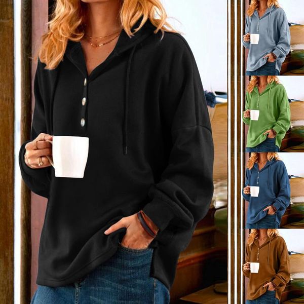 women's hoodies & sweatshirts solid women clothing polyester blouses bottoming casual button down pocket winter sweatshirt moletom, Black
women's hoodies & sweatshirts solid women clothing polyester blouses bottoming casual button down pocket winter sweatshirt moletom, Black