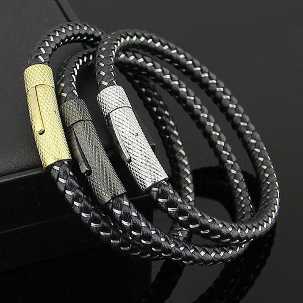 link, chain vintage for men leather braided belt logo gift upper arm jewelry punk stainless steel wholes, Black
link, chain vintage for men leather braided belt logo gift upper arm jewelry punk stainless steel wholes, Black