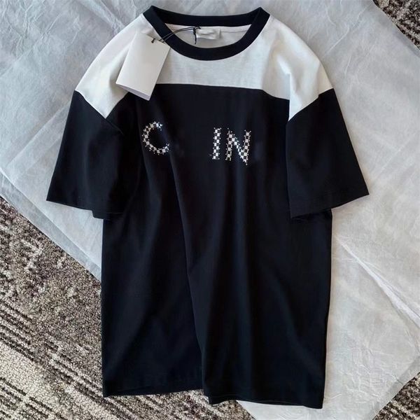 2022 early spring new cel family checkerboard rivet printing color matching casual loose age reducing t-shirt short sleeve women, White
2022 early spring new cel family checkerboard rivet printing color matching casual loose age reducing t-shirt short sleeve women, White