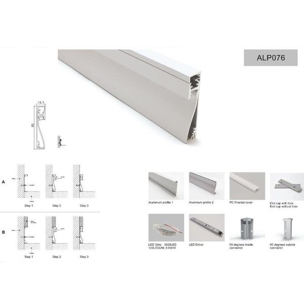 5sets/lot, 2000mm length wall mounted aluminum led channel, led profile replace wall foot line aluminum profile alp076
5sets/lot, 2000mm length wall mounted aluminum led channel, led profile replace wall foot line aluminum profile alp076