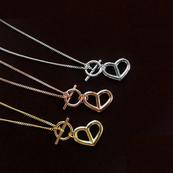 chains classic stainless steel heart droplets pendant necklace 3 gold color ot buckle charm clavicle chain for women fashion jewelry, Silver
chains classic stainless steel heart droplets pendant necklace 3 gold color ot buckle charm clavicle chain for women fashion jewelry, Silver