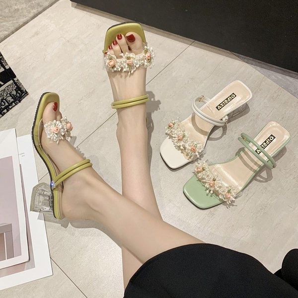 dress shoes 2021 fashion women sweet flowers decoration slippers sandals square toe thick high heels elegant party office woman, Black
dress shoes 2021 fashion women sweet flowers decoration slippers sandals square toe thick high heels elegant party office woman, Black