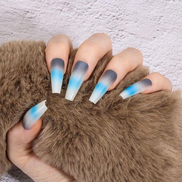 false nails 24pcs fashion colorful gradient coffin wearable ballerina fake full cover nail tips press on accessories, Red;gold
false nails 24pcs fashion colorful gradient coffin wearable ballerina fake full cover nail tips press on accessories, Red;gold