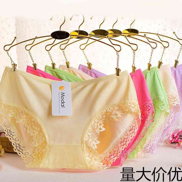 underwear lace low waist breathable briefs, Black;pink
