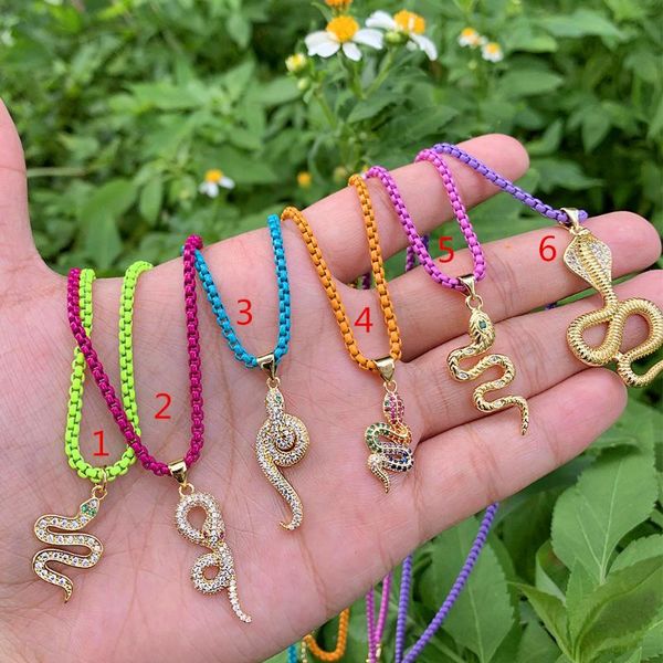 pendant necklaces punk style snake shape brass cz micro pave pandant enamel box chain necklace bulk jewelry wholesale, Silver
pendant necklaces punk style snake shape brass cz micro pave pandant enamel box chain necklace bulk jewelry wholesale, Silver