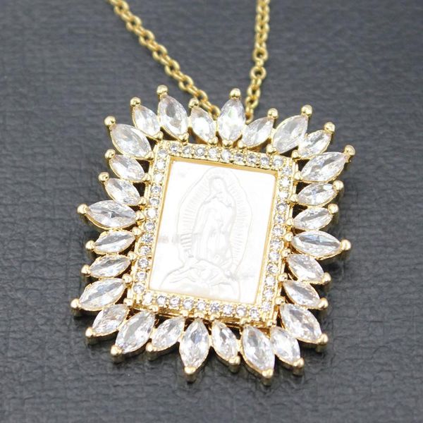 pendant necklaces guaiguai jewelry white shell virgin mary cz micro pave rectangle shape chain necklace for women 18" cute lady, Silver
pendant necklaces guaiguai jewelry white shell virgin mary cz micro pave rectangle shape chain necklace for women 18" cute lady, Silver