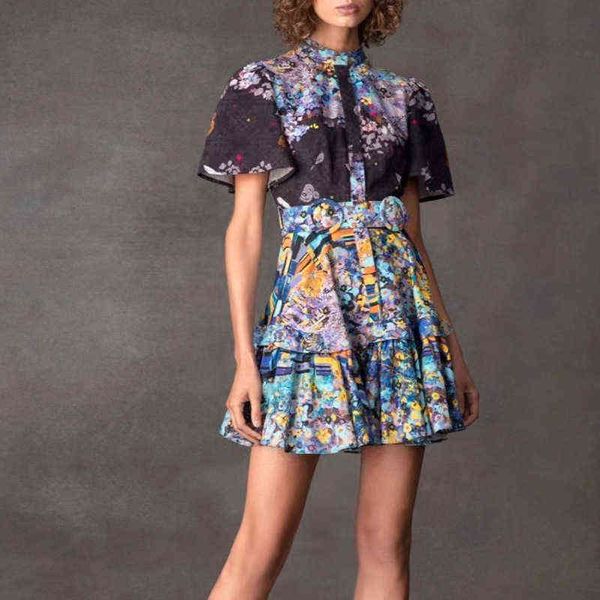 luxury party evening dress style 2021 summer printing and dyeing ruffle stitching lace up waist short, Black
luxury party evening dress style 2021 summer printing and dyeing ruffle stitching lace up waist short, Black