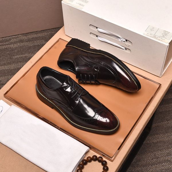 new mens formal business lace up oxfords male genuine leather brand office party wedding dress shoes size 38-44, Black
new mens formal business lace up oxfords male genuine leather brand office party wedding dress shoes size 38-44, Black