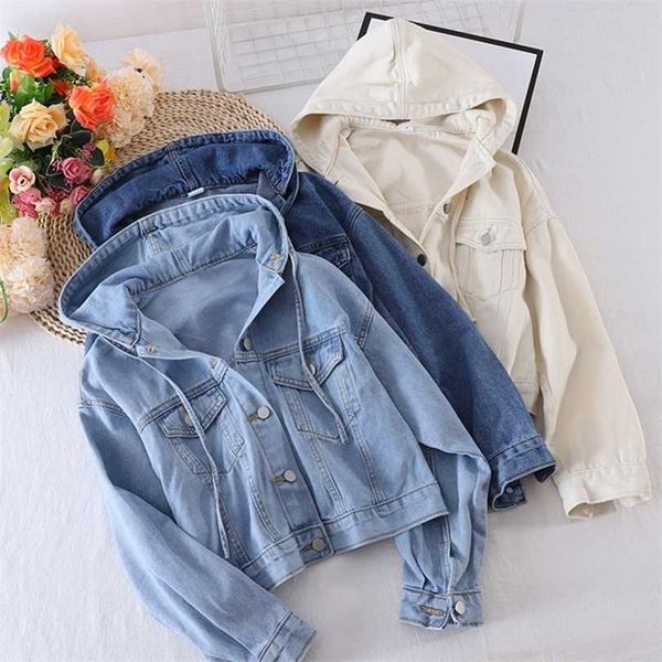 women double pockets hooded coat single breasted denim jacket autumn solid color simple long sleeve pl508 211014, Black;brown
women double pockets hooded coat single breasted denim jacket autumn solid color simple long sleeve pl508 211014, Black;brown