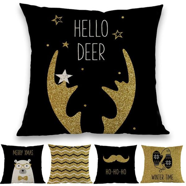 cushion/decorative pillow merry christmas greetings deer moustache pattern black gold background case home decoration cushion cover holiday
cushion/decorative pillow merry christmas greetings deer moustache pattern black gold background case home decoration cushion cover holiday