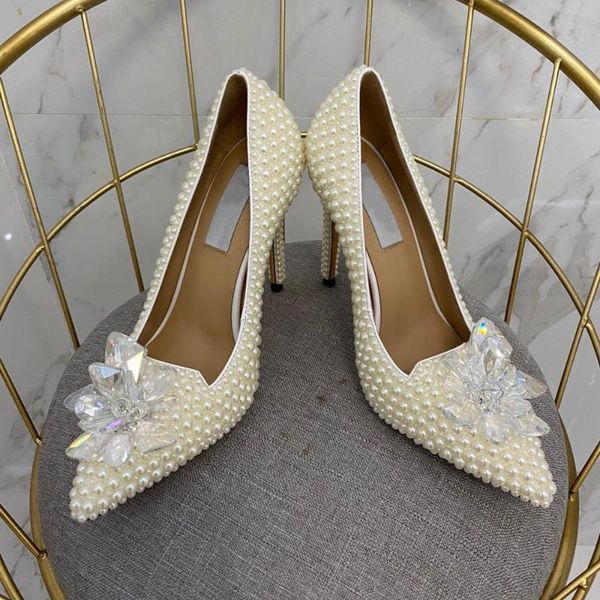 dress shoes woman leather sole pumps zapatos de mujer high heels pointed toes crystal pearl inlay party, Black
dress shoes woman leather sole pumps zapatos de mujer high heels pointed toes crystal pearl inlay party, Black