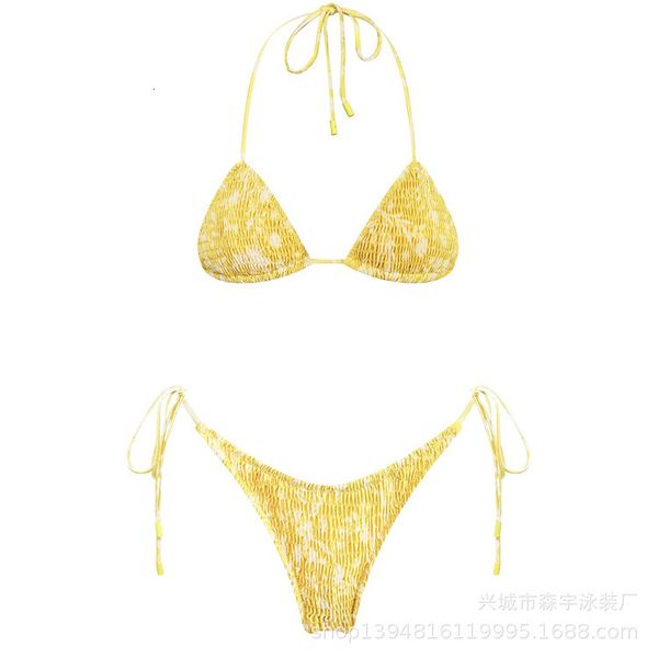 2020 pleated 12 color printing double-sided digital swimsuit takes on new lace up triangle bikini, White;black
2020 pleated 12 color printing double-sided digital swimsuit takes on new lace up triangle bikini, White;black