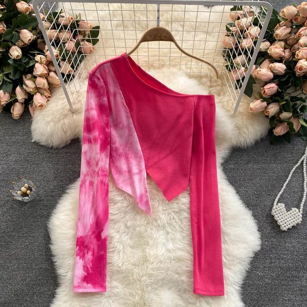 women's blouses & shirts singreiny women design irregular blouse splice diagonal-collar long sleeve slim autumn off shoulder split, White
women's blouses & shirts singreiny women design irregular blouse splice diagonal-collar long sleeve slim autumn off shoulder split, White