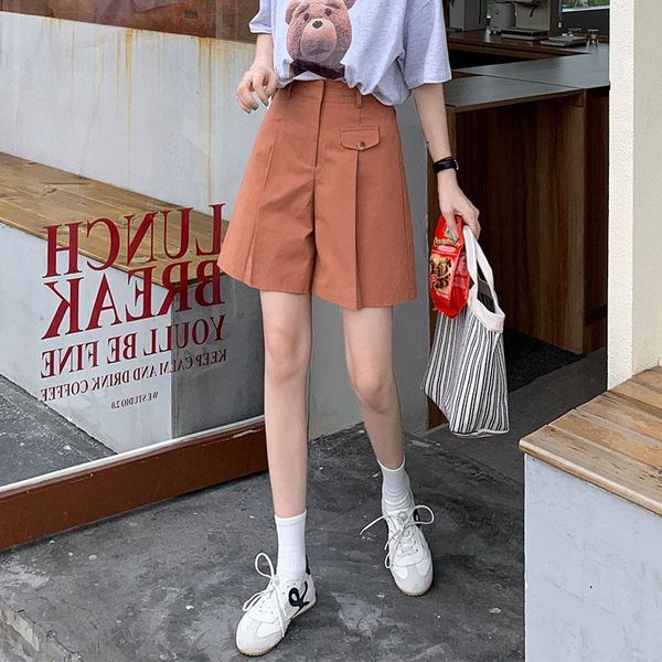 women's shorts 4colors sml summer 2021 high waist womens korean style girl casual loose a line wide leg (x2036), White;black
women's shorts 4colors sml summer 2021 high waist womens korean style girl casual loose a line wide leg (x2036), White;black