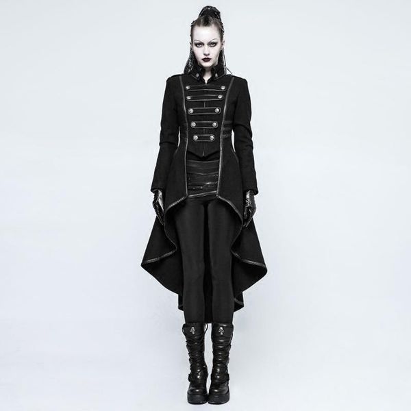 women's trench coats punk rave steampunk swallow tailed woolen overcoat y-786, Tan;black
women's trench coats punk rave steampunk swallow tailed woolen overcoat y-786, Tan;black