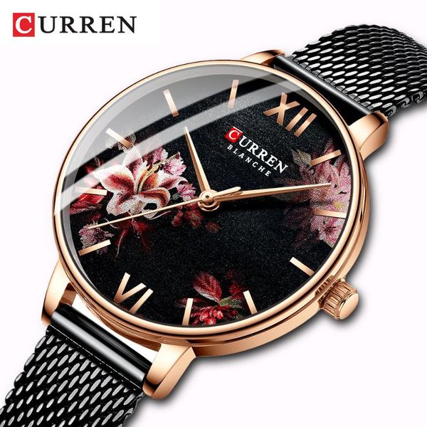 wristwatches women watches curren black clock stainless steel mesh quartz wristwatch female casual charm watch for ladies relogios feminino, Slivery;brown
wristwatches women watches curren black clock stainless steel mesh quartz wristwatch female casual charm watch for ladies relogios feminino, Slivery;brown