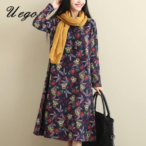 casual dresses uego plus size -xxl loose women dress linen cotton print floral vintage robes thicken fleece warn autumn winter, Black;gray
casual dresses uego plus size -xxl loose women dress linen cotton print floral vintage robes thicken fleece warn autumn winter, Black;gray