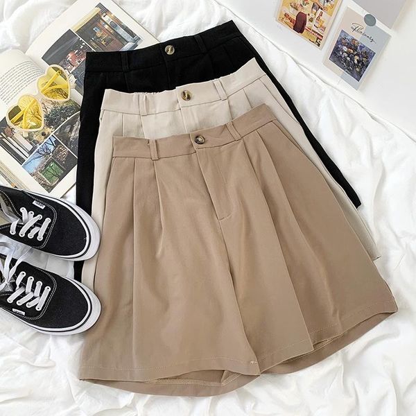 women's shorts yeeloca comfortable fabric drape high waist loose versatile wide leg trousers summer bottom, White;black
women's shorts yeeloca comfortable fabric drape high waist loose versatile wide leg trousers summer bottom, White;black