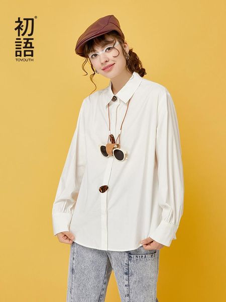 toyouth fashion autumn casual women blouse long sleeve loose blouse cotton for female girl, White
toyouth fashion autumn casual women blouse long sleeve loose blouse cotton for female girl, White