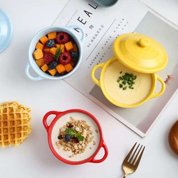 ceramic rice bowl with cover kitchen bake mold cooker dessert noodles bowl double handle soup cup creative household tableware
ceramic rice bowl with cover kitchen bake mold cooker dessert noodles bowl double handle soup cup creative household tableware