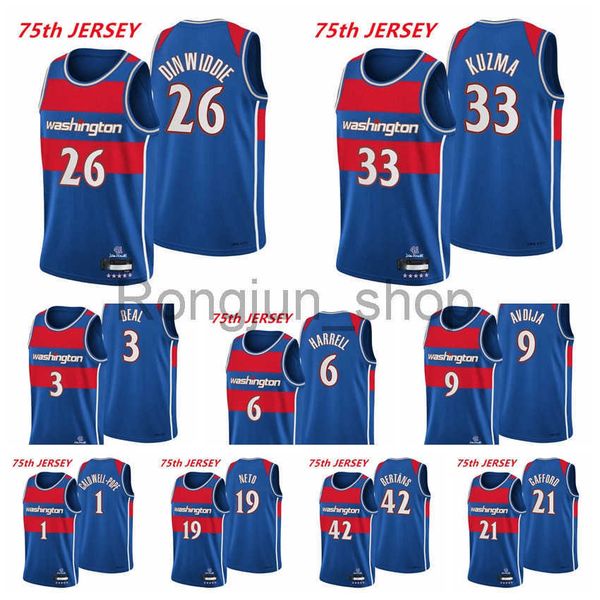2021-22 75th anniversary printed mens basketball spencer dinwiddie 26 kyle kuzma 33 bradley beal harrell neto bertans pope kispert blue, Black
2021-22 75th anniversary printed mens basketball spencer dinwiddie 26 kyle kuzma 33 bradley beal harrell neto bertans pope kispert blue, Black