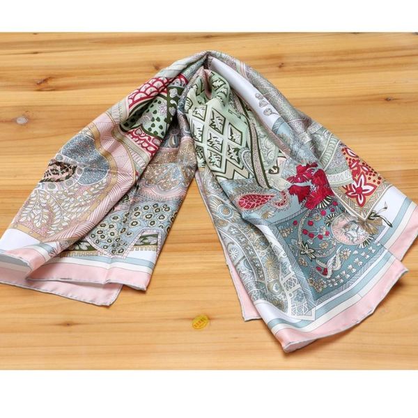 scarves 100% silk head women autumn fashion print wraps foulard shawl square 35", Blue;gray
scarves 100% silk head women autumn fashion print wraps foulard shawl square 35", Blue;gray