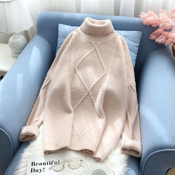 women's sweaters turtleneck thicken warm women sweater solid loose lady fashion design all match pulls outwear coat, White;black
women's sweaters turtleneck thicken warm women sweater solid loose lady fashion design all match pulls outwear coat, White;black