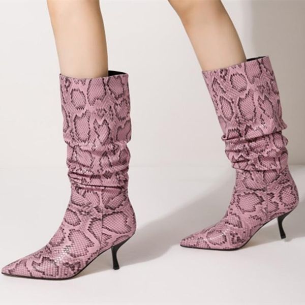boots designer lady's knee-high plus size 43 slip on booty pleated style snake print pointy toe high heel women, Black
boots designer lady's knee-high plus size 43 slip on booty pleated style snake print pointy toe high heel women, Black