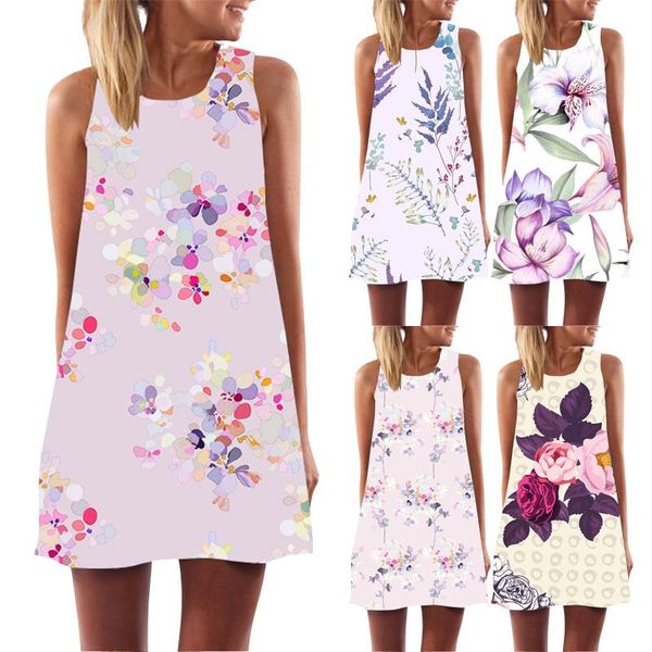 casual dresses women's sweet print mini dress summer round neck sleeveless tank loose hem floral vintage boho beach robe, Black;gray
casual dresses women's sweet print mini dress summer round neck sleeveless tank loose hem floral vintage boho beach robe, Black;gray