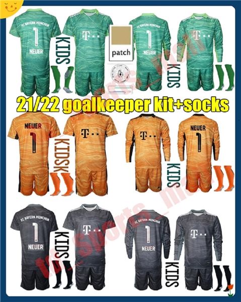new bayern long sleeve 2021 2022 kids kit soccer jerseys youth boys children 1 neuer 26 ulreich kits goalkeeper 21 22 short sleeve football, Black;yellow
new bayern long sleeve 2021 2022 kids kit soccer jerseys youth boys children 1 neuer 26 ulreich kits goalkeeper 21 22 short sleeve football, Black;yellow