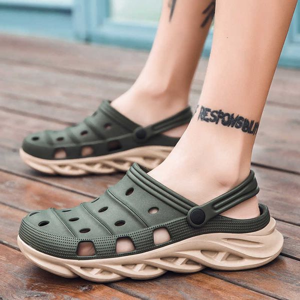 new summer casual men slippery lightweight sand waden antislip wrap sandals and fat garden shoes, Black
new summer casual men slippery lightweight sand waden antislip wrap sandals and fat garden shoes, Black