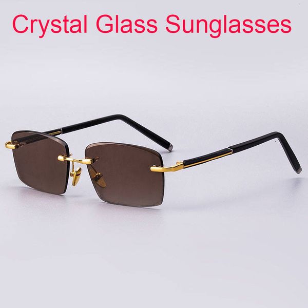 2021 new brown glass sunglasses men rimless natural crystal sun glasses for man dry eye protect anti scratch uv400 kin9, White;black
2021 new brown glass sunglasses men rimless natural crystal sun glasses for man dry eye protect anti scratch uv400 kin9, White;black