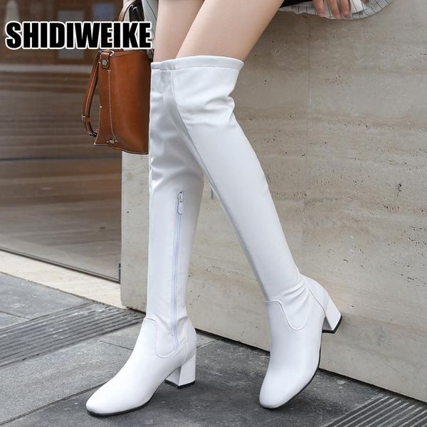 boots autumn winter women's pu leather over the knee side zip thick high heel thigh ladies fashion shoes vc1446, Black
boots autumn winter women's pu leather over the knee side zip thick high heel thigh ladies fashion shoes vc1446, Black