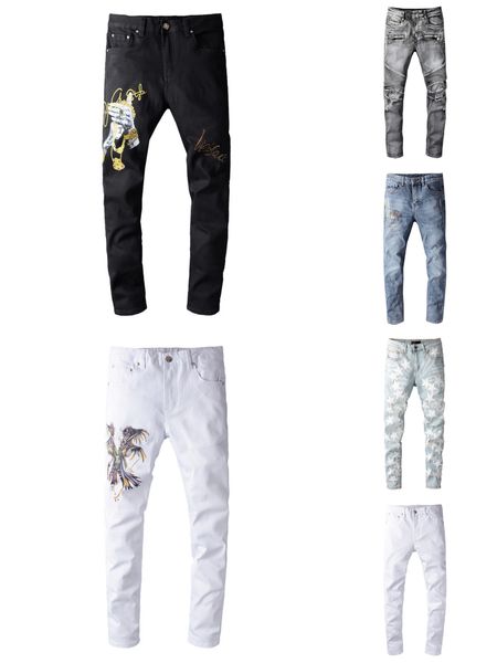21ss mens designer jeans distressed ripped biker slim fit motorcycle denim for men s fashion mans pants pour hommes casual hip hop jean, Blue
21ss mens designer jeans distressed ripped biker slim fit motorcycle denim for men s fashion mans pants pour hommes casual hip hop jean, Blue